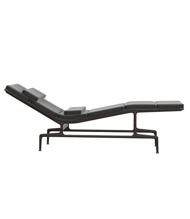 Vitra  Soft Pad Chaise ES 106 Lounge Chair black, black nero leather