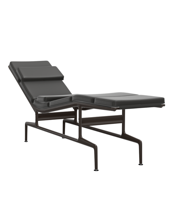 Vitra  Soft Pad Chaise ES 106 Lounge Chair black, black nero leather
