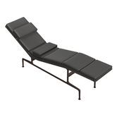 Soft Pad Chaise ES 106 Lounge Chair black, black nero leather