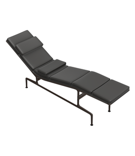 Soft Pad Chaise ES 106 Lounge Chair black, black nero leather
