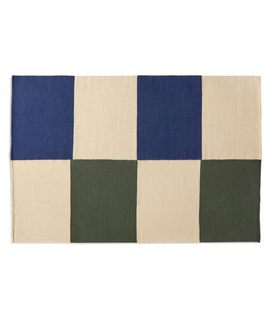Ethan Cook Flat Works Rug peach green check 200 x 300