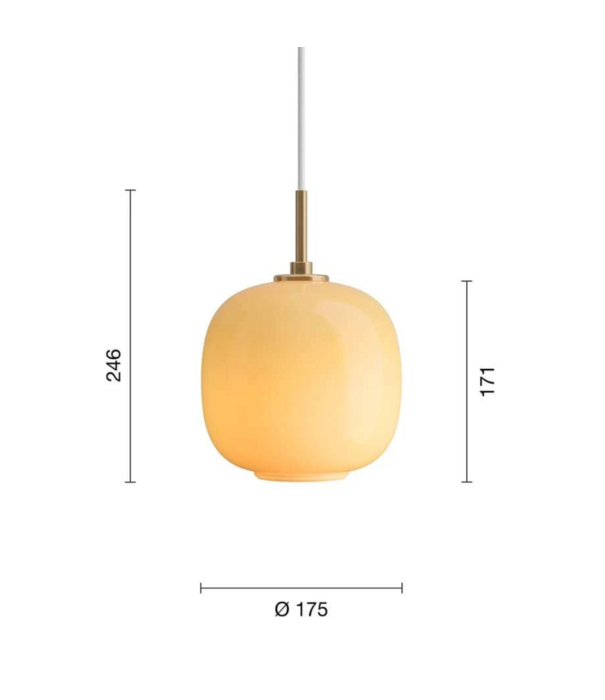 Louis Poulsen  VL45 Radiohus Hanglamp  pale yellow, messing