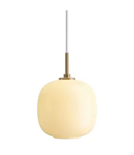 VL45 Radiohus Pendant  pale yellow glass, brass Ø17,5
