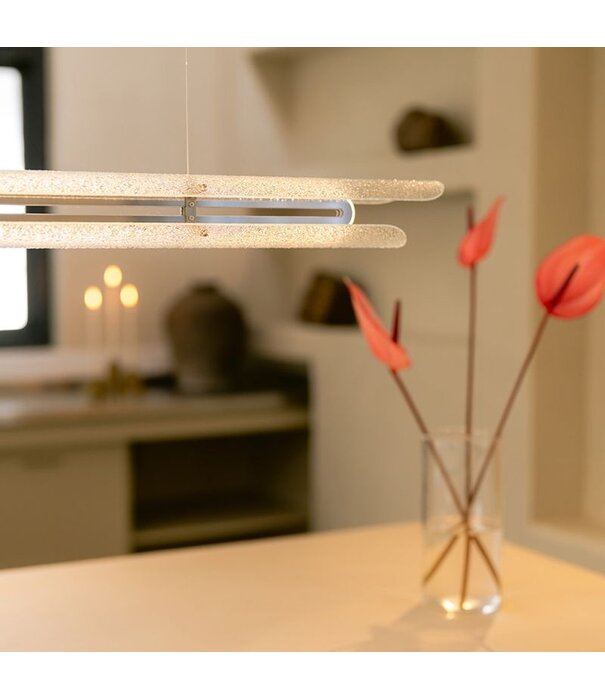 Tonone  Razor Hanglamp Horizontal Hammered / glas