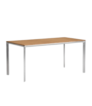 432 Bureau licht eiken, camel leer