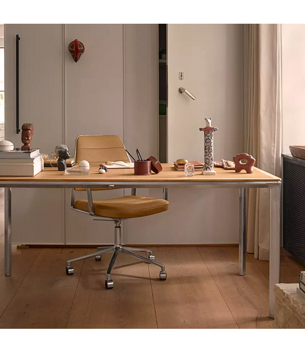 Vipp  432 Work Desk light oak, camel leather