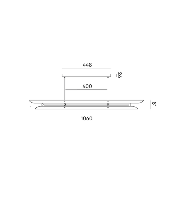 Tonone  Razor Hanglamp Horizontal Fractured, glas