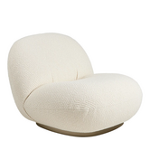 Pacha Lounge Stoel Dora Boucle, pearl gold fixed voet