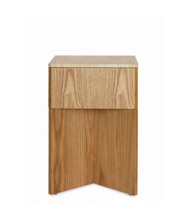 Gejst Tava Side Table oak, marble w. drawer