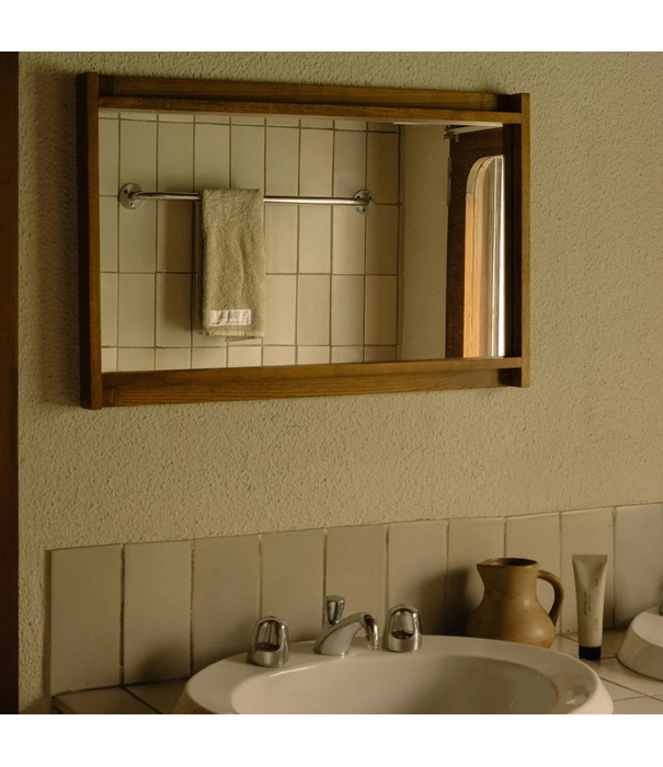 Frama  Symmetry Mirror, honey lacquered ash