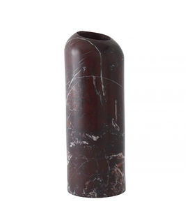 Boulder Vase Tall Red Flamingo marble