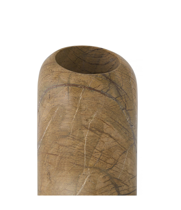 Tom Dixon  Boulder Vase Wide Forest Brown marble
