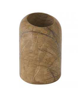 Boulder Vase Wide Forest Brown marble