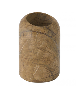 Boulder Vaas Wide Forest Brown marmer