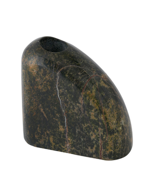Boulder Vase Stem Green marble