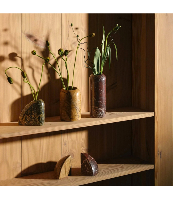 Tom Dixon  Boulder Vaas Tall Red Flamingo marmer