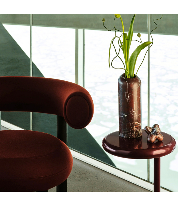 Tom Dixon  Boulder Vaas Tall Red Flamingo marmer