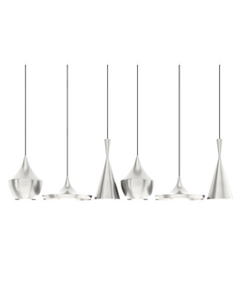 Unbeaten Linear Pendant System, brushed aluminium