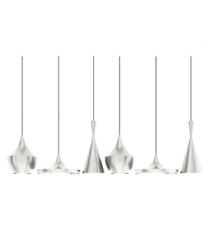 Unbeaten Linear Hanglamp Systeem, geborsteld aluminium