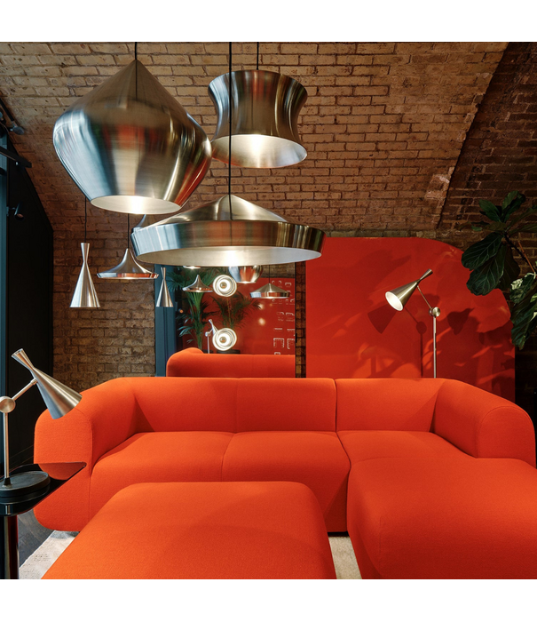 Tom Dixon  Unbeaten Linear Hanglamp Systeem, geborsteld aluminium