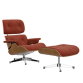 Eames Lounge Chair & Ottoman cherry, Calma brandy, alu polished base