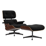 Eames Lounge Chair & Ottoman Santos Palissander, calma donker anthraciet