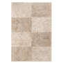 Shaggy Checked Vloerkleed oatmeal