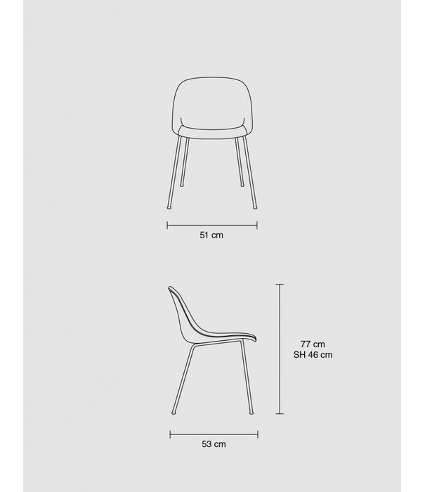 Muuto  Muuto - Fiber side chair - sled base