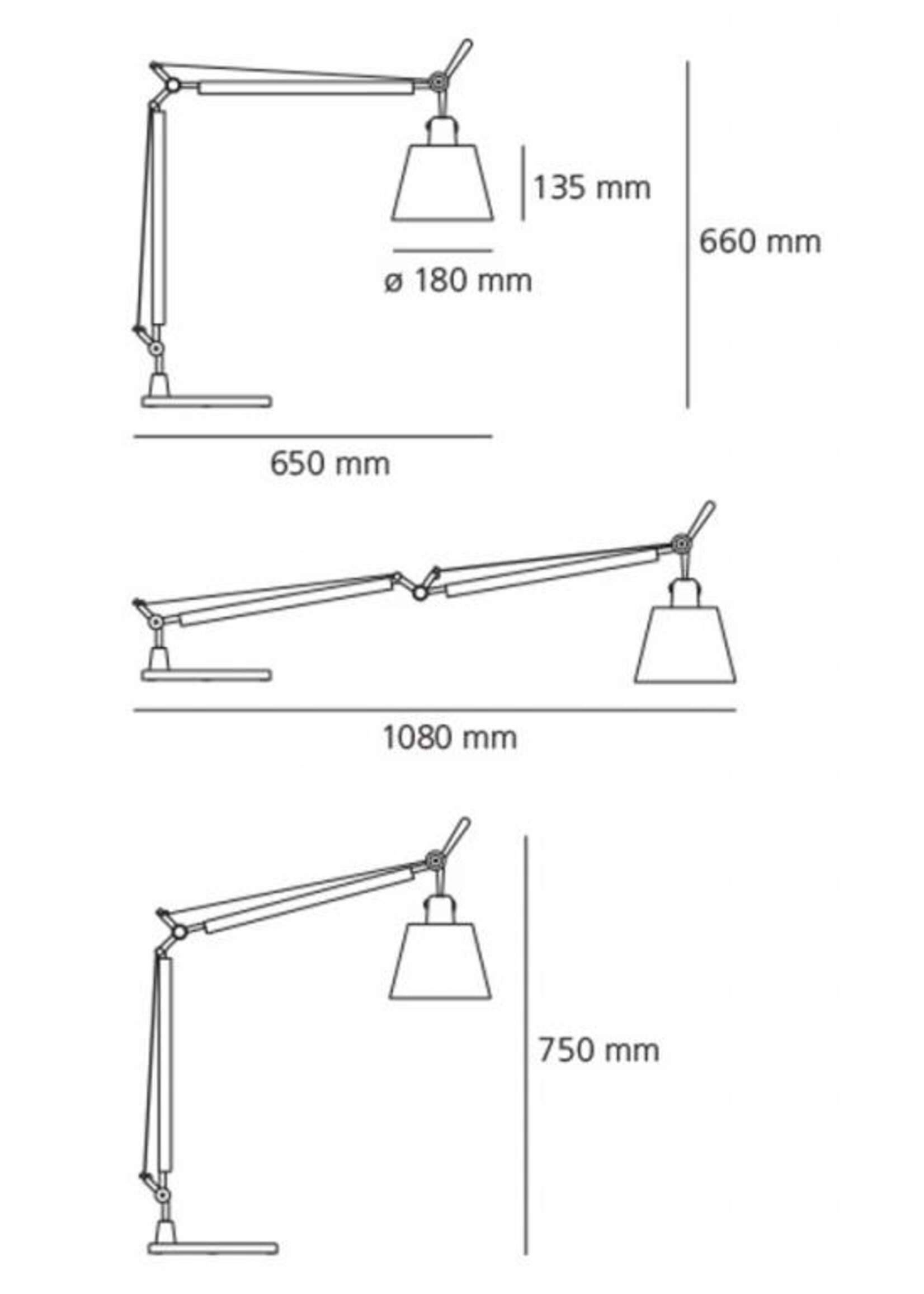 Artemide Tolomeo Basculante tafellamp