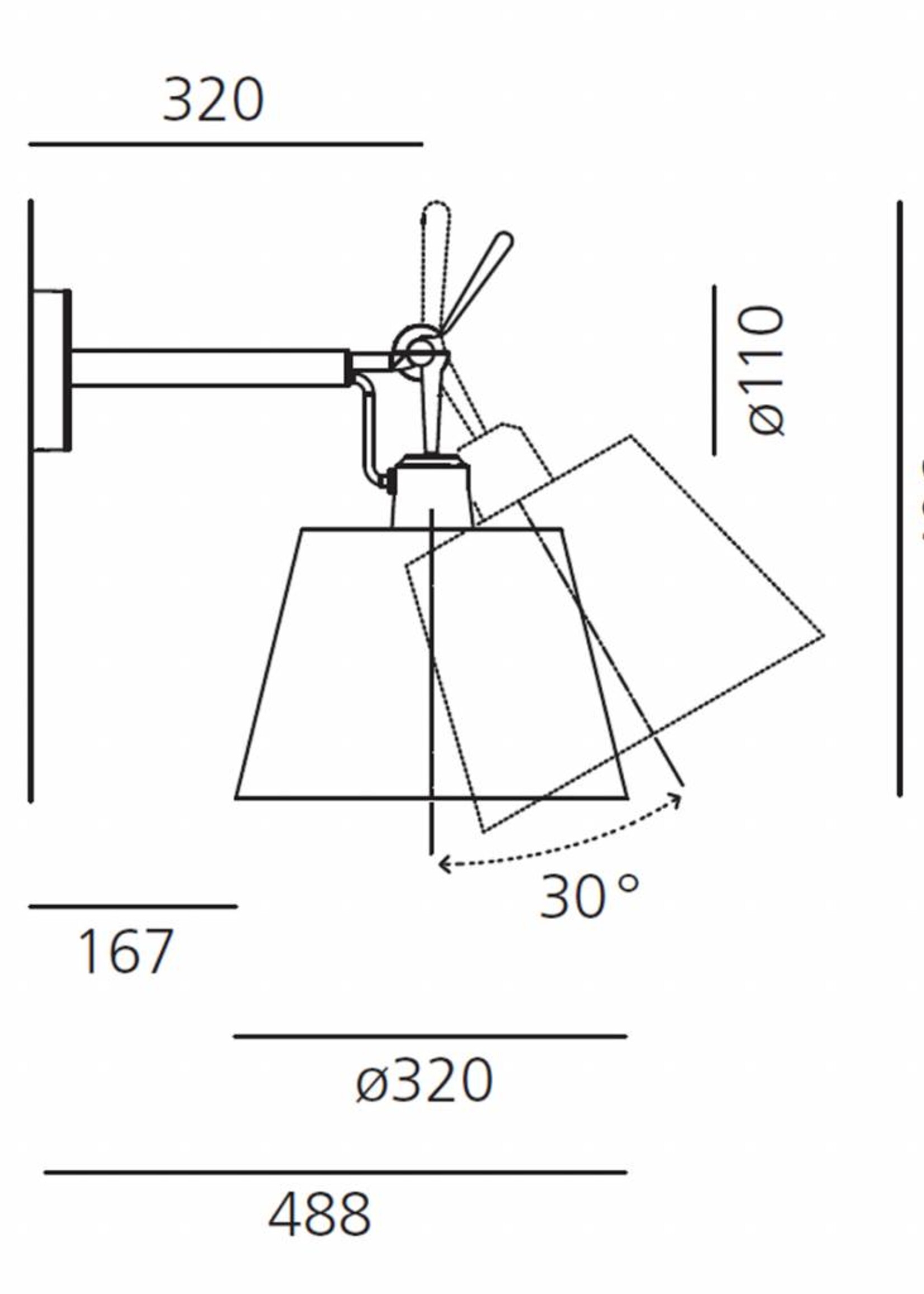 Artemide Tolomeo Diffusore 32 wandlamp