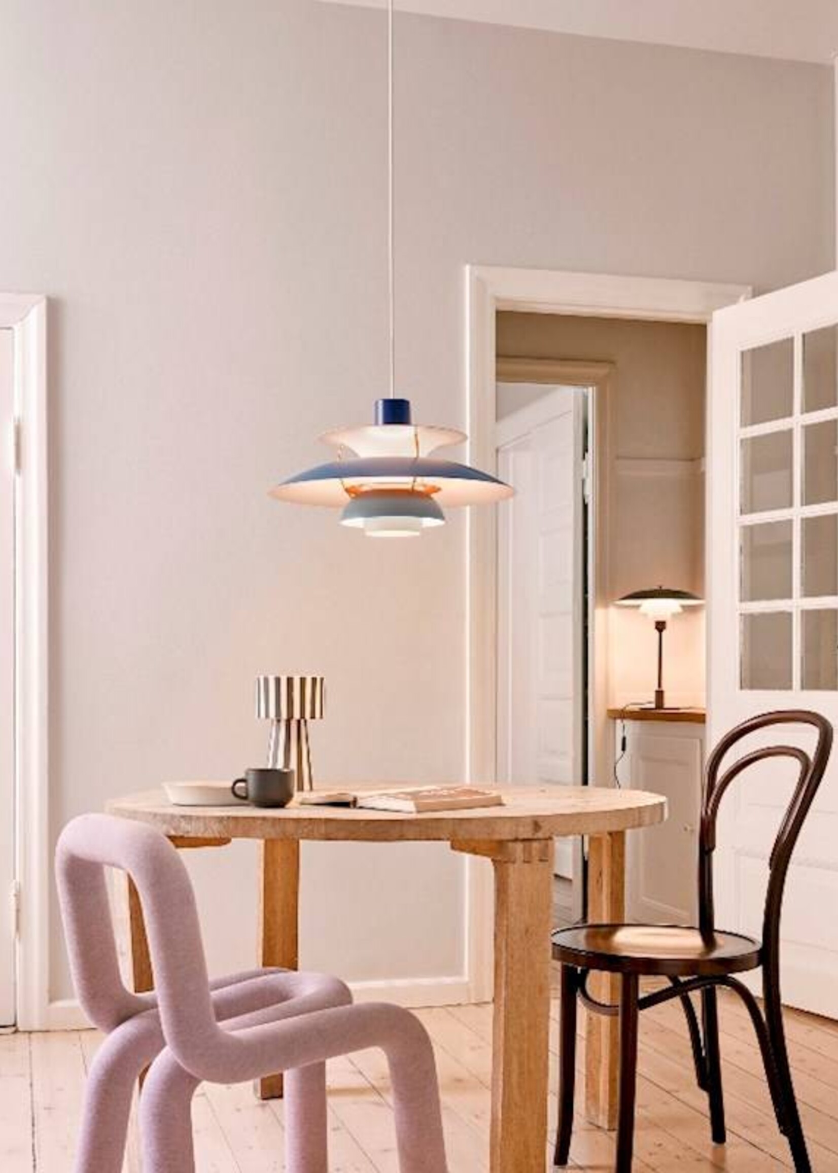 Louis Poulsen PH 5 hanglamp. Blauw