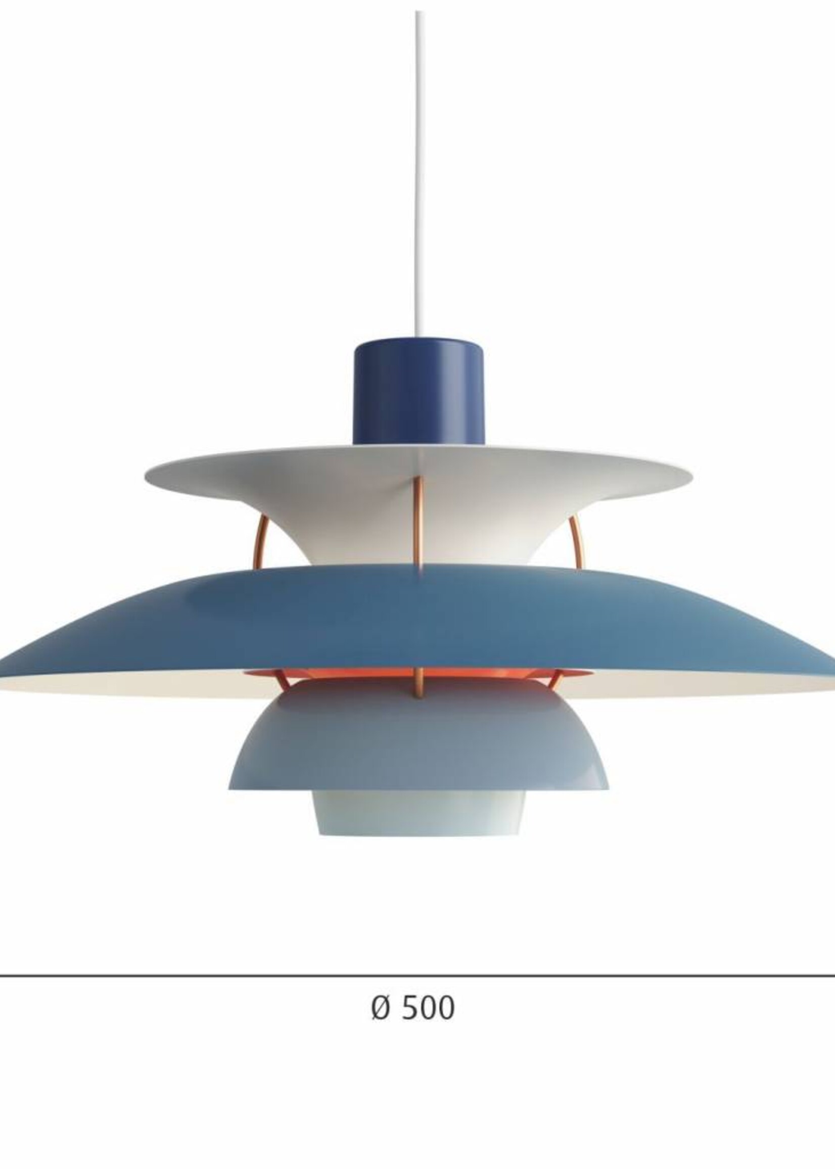 Louis Poulsen PH 5 hanglamp. Blauw