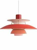 Louis Poulsen PH 5 hanglamp. Rood