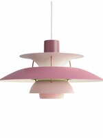 Louis Poulsen PH 5 hanglamp.  Rose