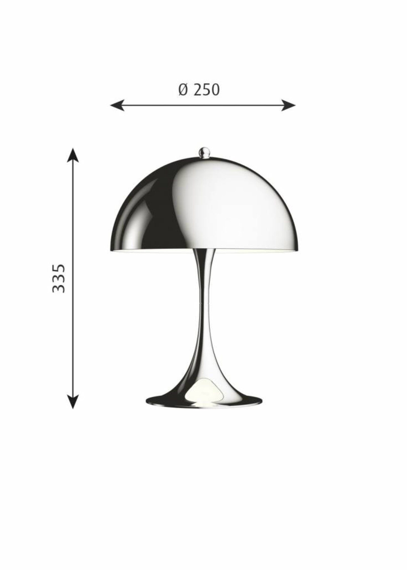 Louis Poulsen Panthella Mini Chroom tafellamp