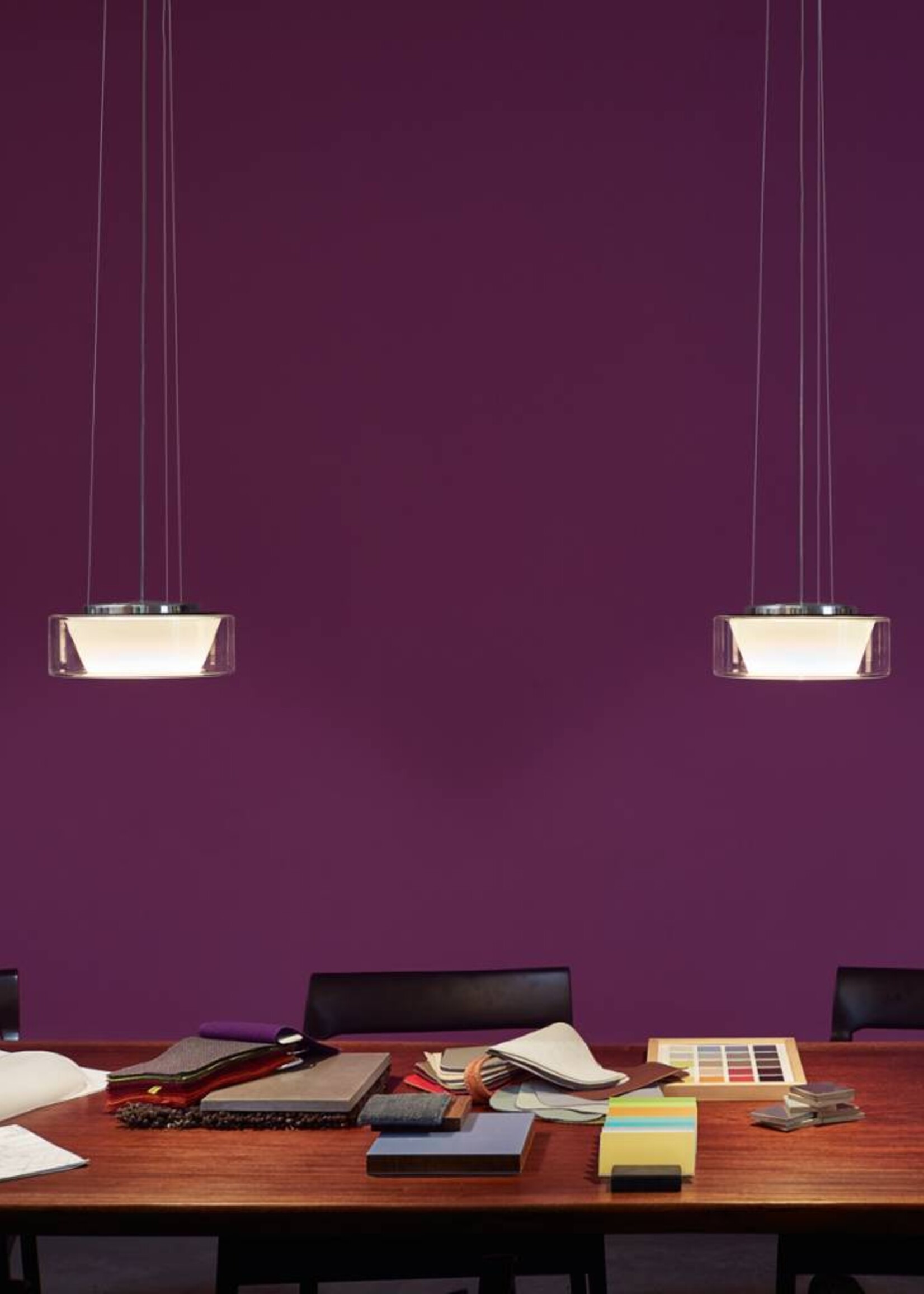 Serien Curling hanglamp: Tube. Tranparant/conisch. S