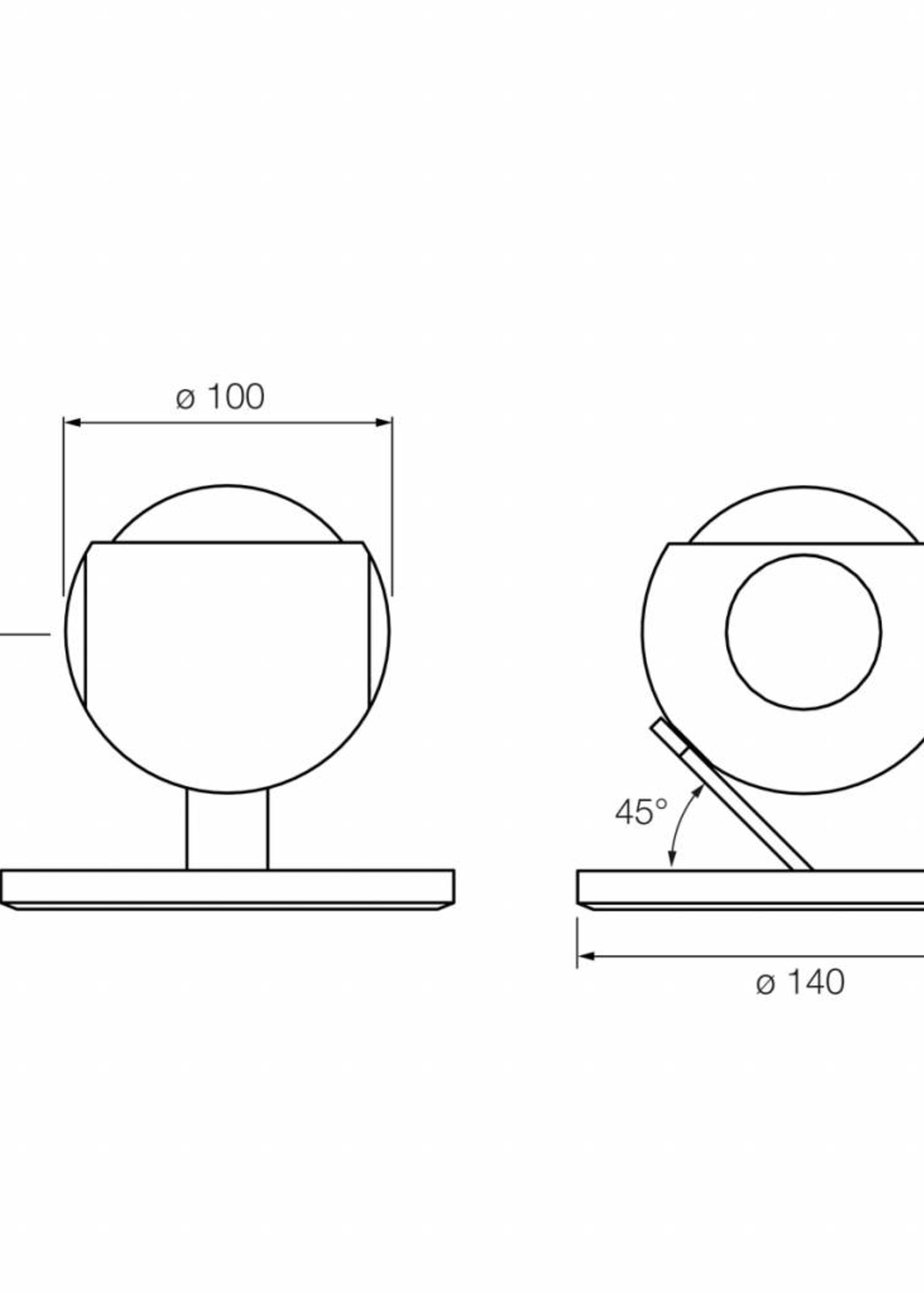 Occhio io 3d basso. vloerlamp. Chroom