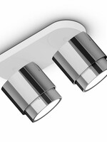 Occhio Lui alto doppio Volt zoom plafondlamp. Chroom