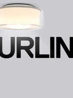 Serien Curling plafondlamp transparant cilinder opaal. S