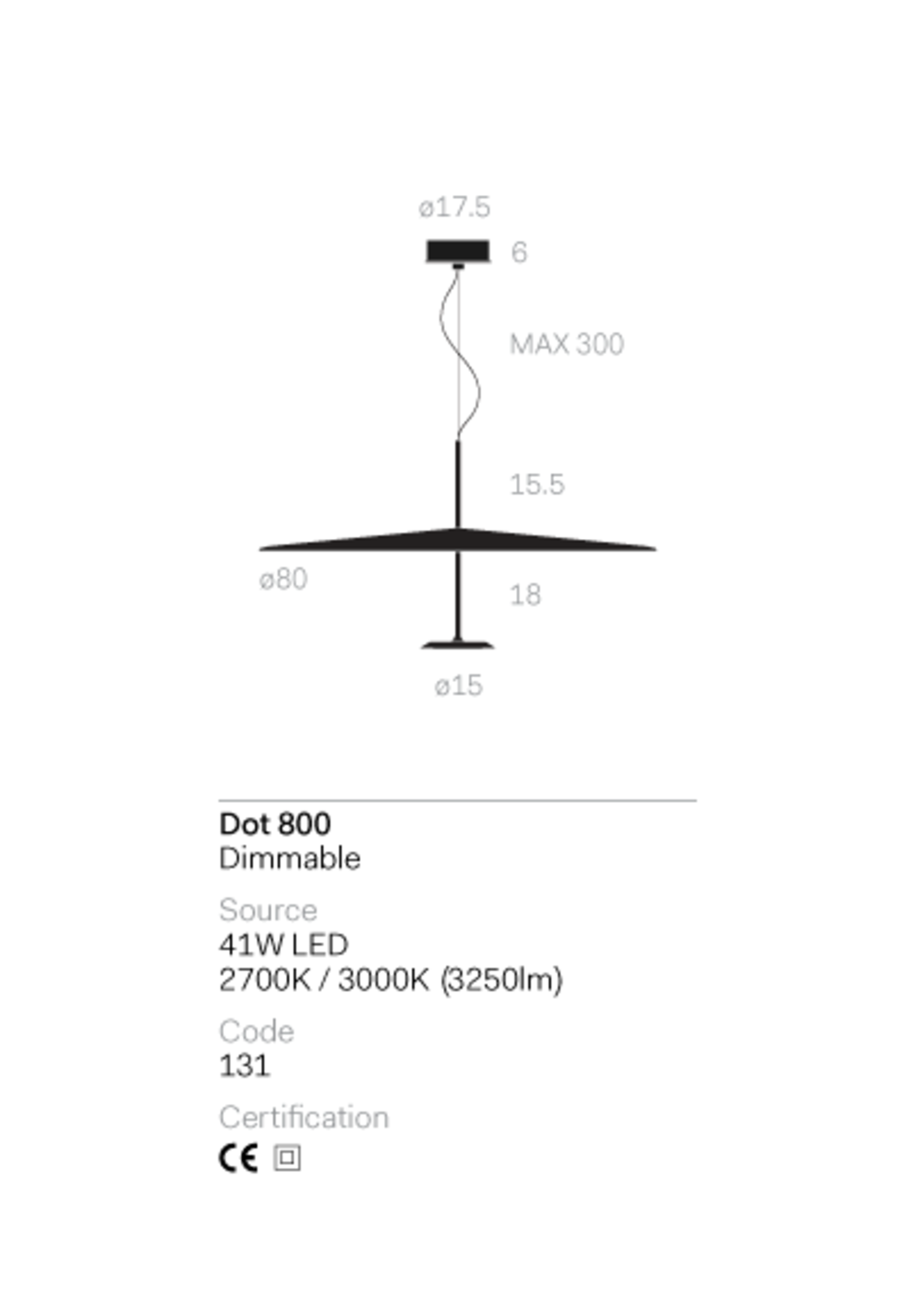Lumina Dot 800 hanglamp