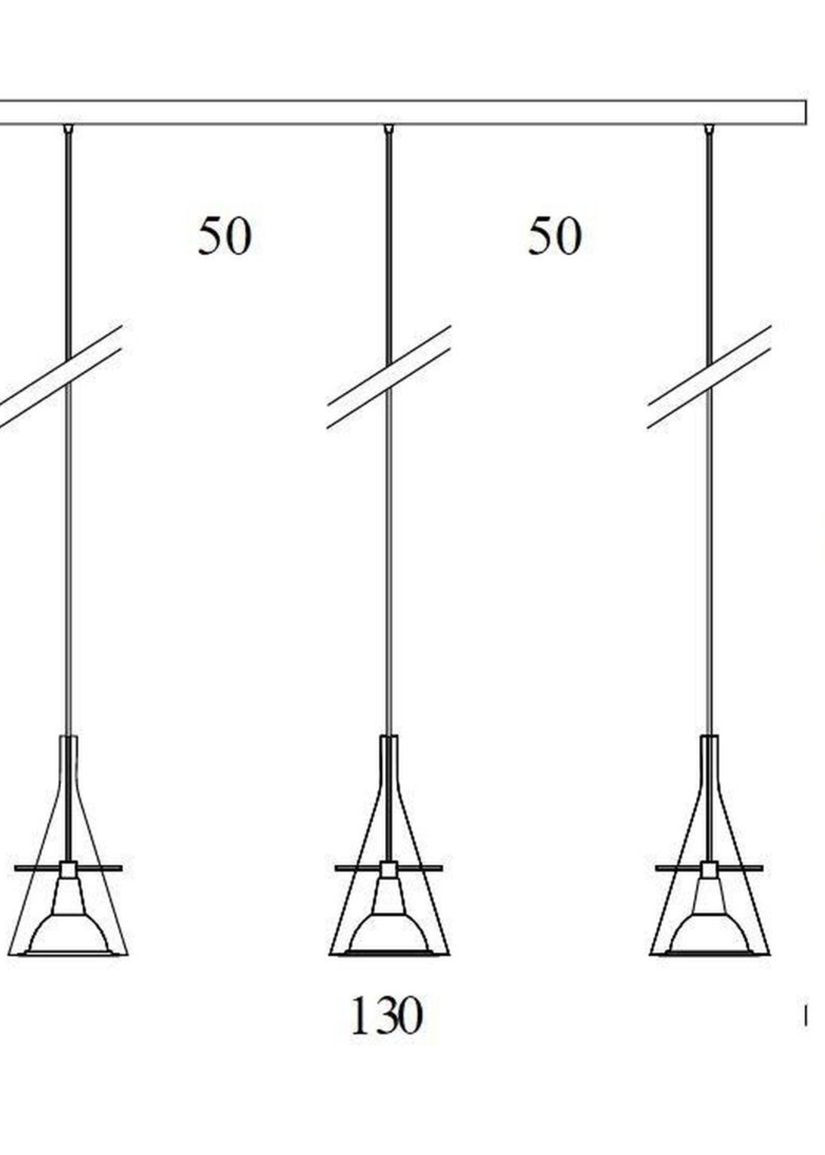 Fontana Arte Flûte 3 hanglamp