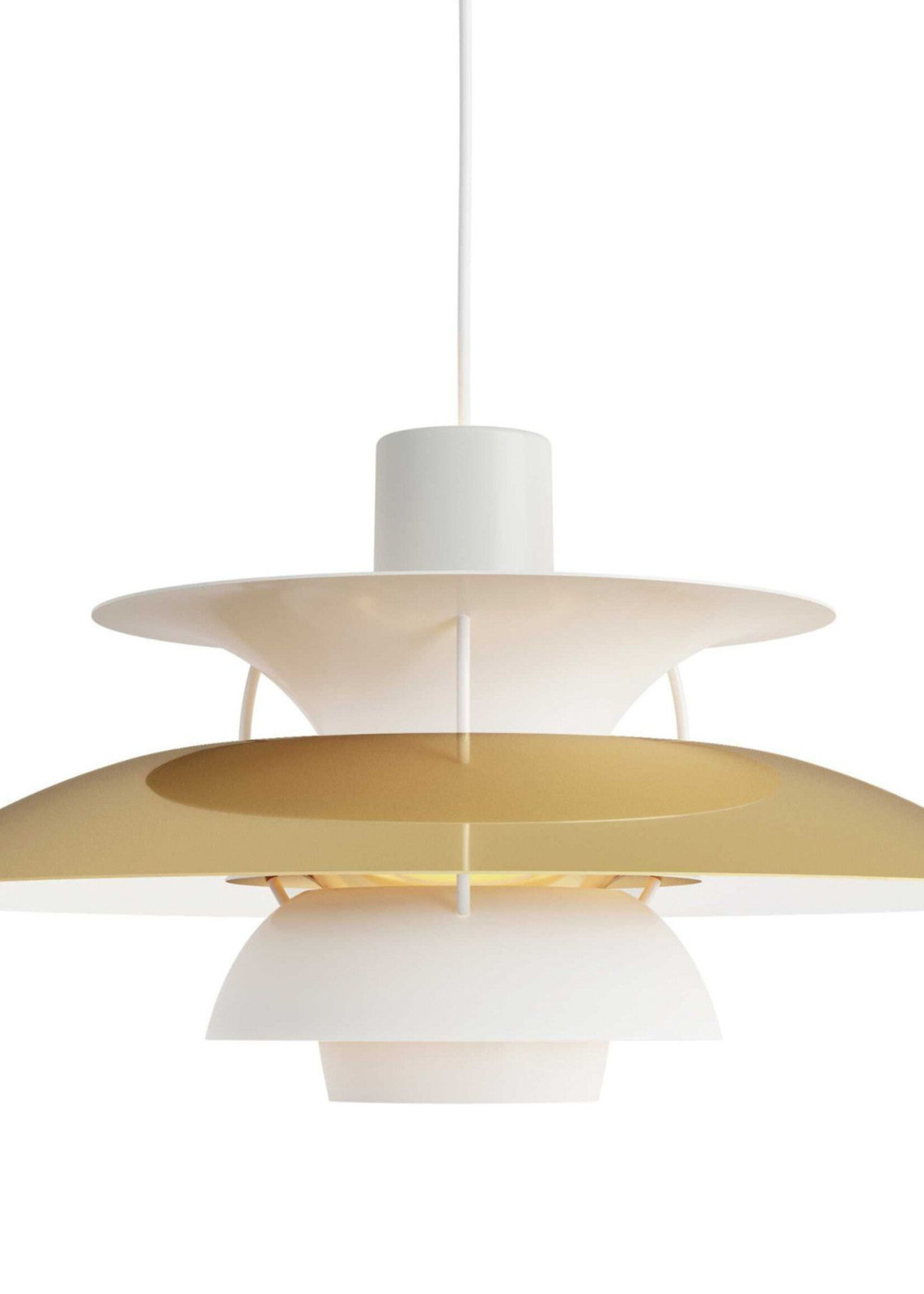 Louis Poulsen PH 5 hanglamp. Messing