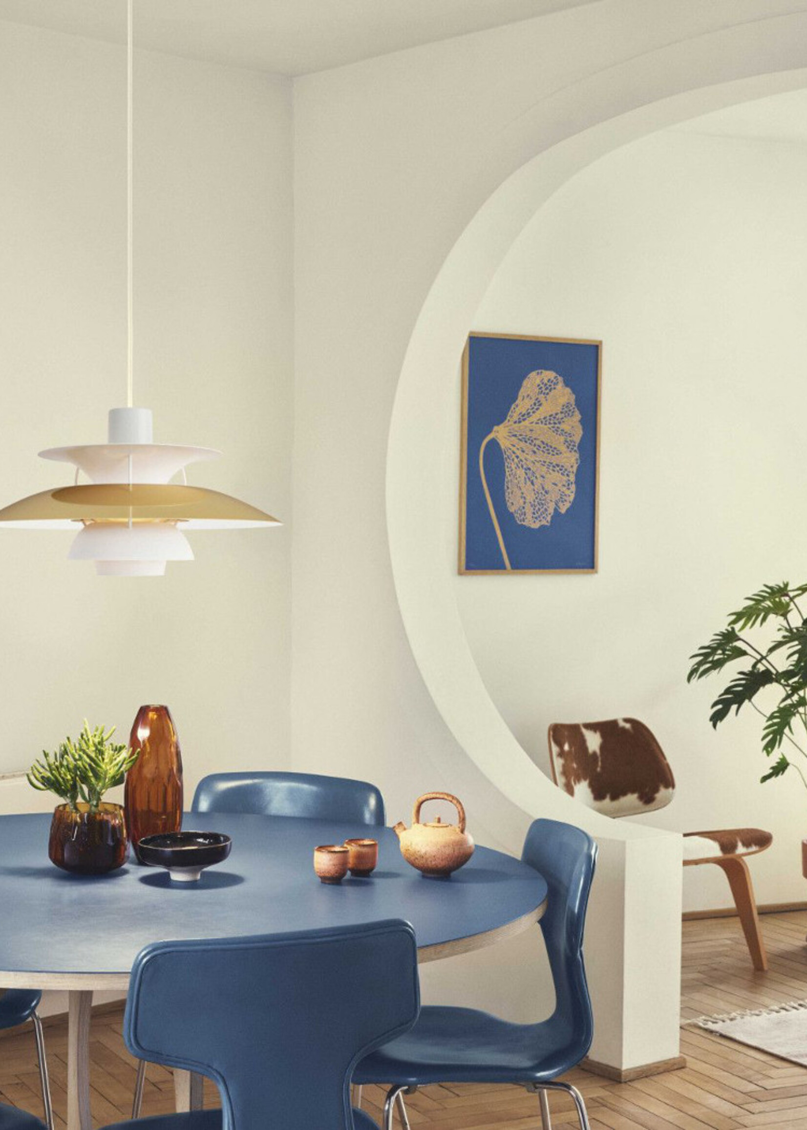 Louis Poulsen PH 5 hanglamp. Messing