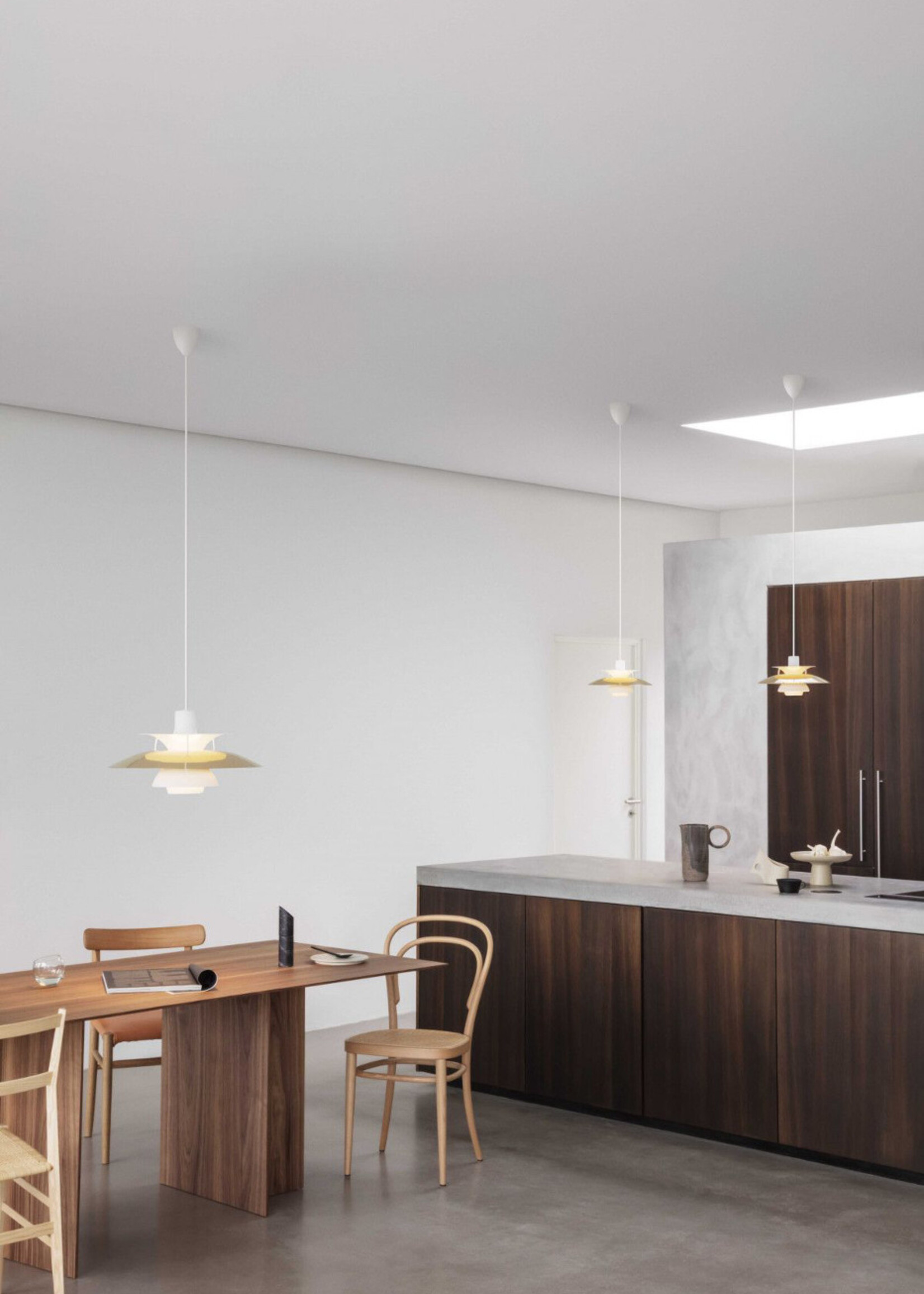 Louis Poulsen PH 5 hanglamp. Messing