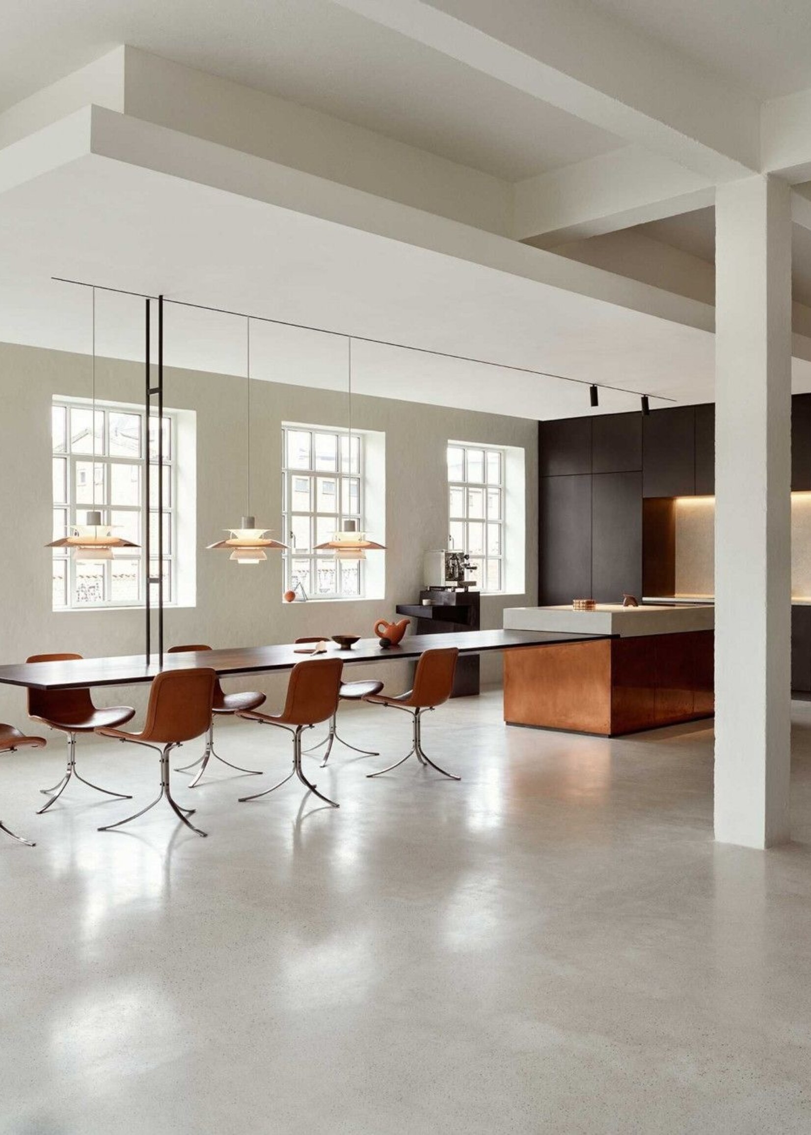 Louis Poulsen PH 5 hanglamp. Messing