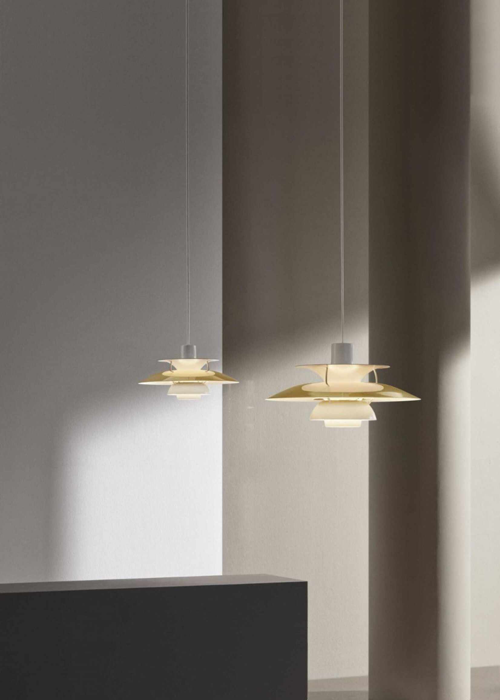 Louis Poulsen PH 5 hanglamp. Messing