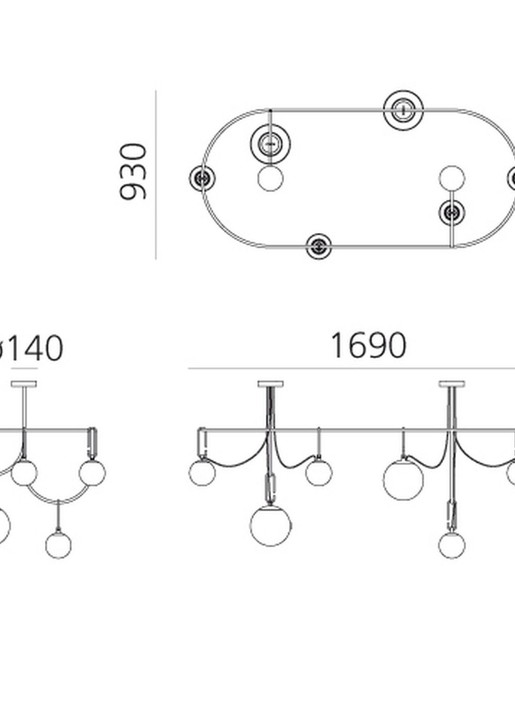 Artemide nh S5 eliptic hanglamp