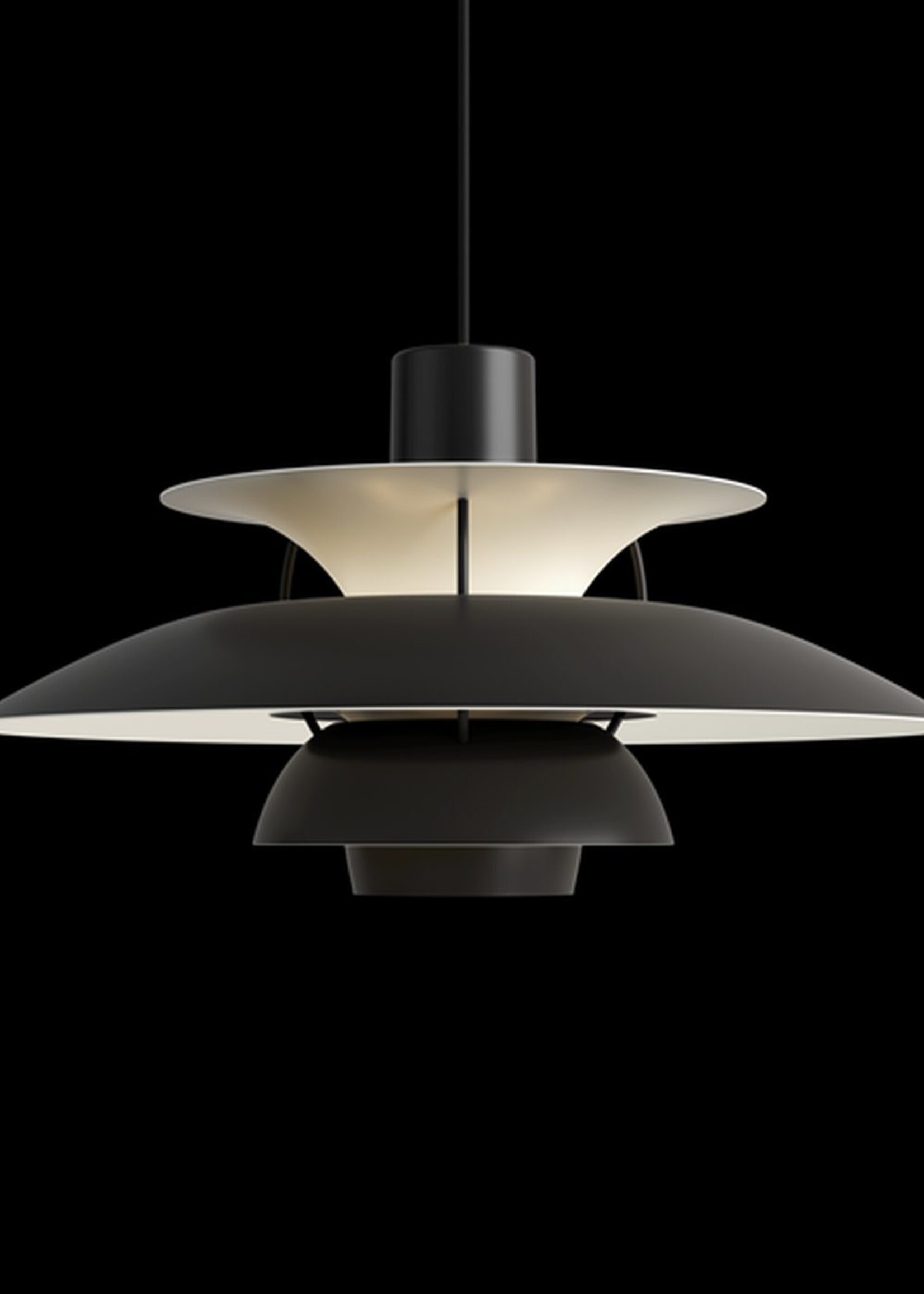 Louis Poulsen PH 5 hanglamp. Monochrome Black