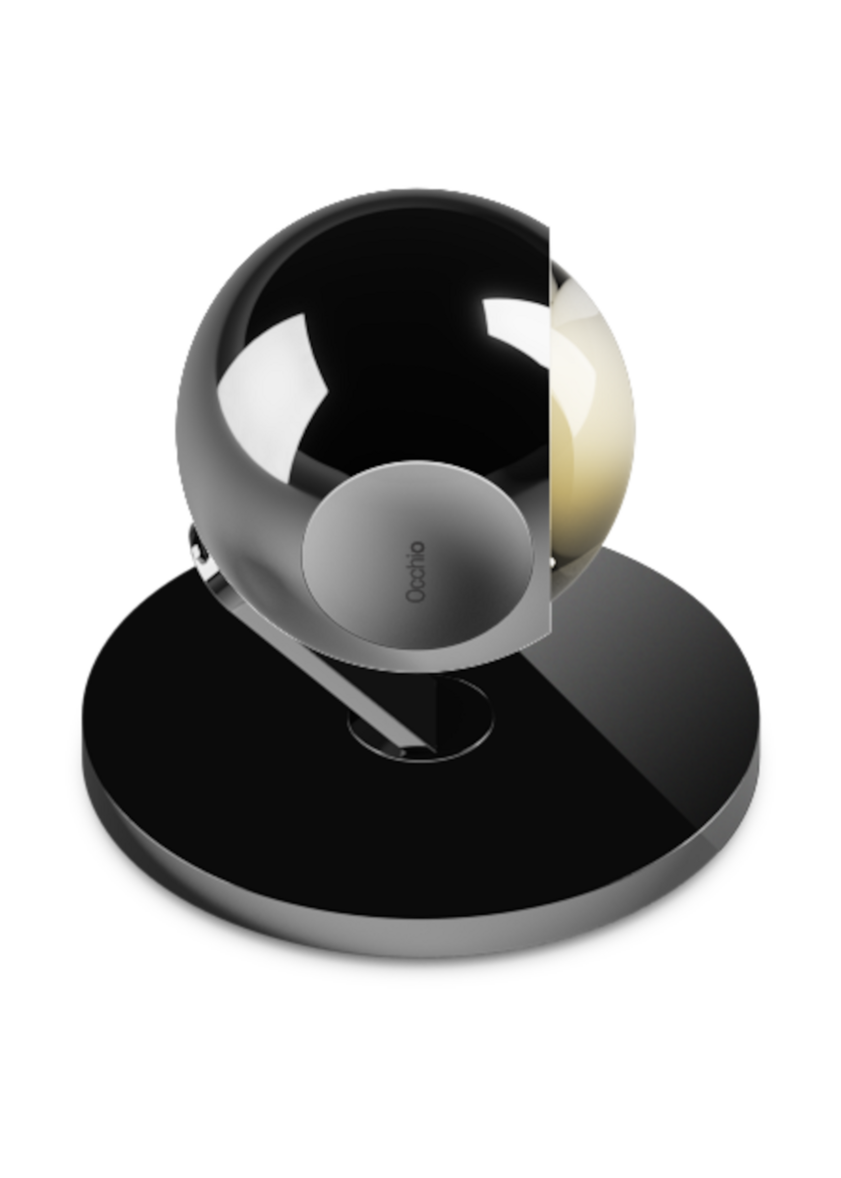 Occhio io 3d basso. vloerlamp. Chroom
