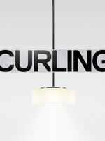 Serien Curling hanglamp: Tube. Opaal. M
